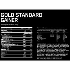 Gainer Gold Standard 4.67kg Optimum Nutrition Panel