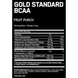 BCAA Gold Standard by Optimum Nutrition 28 serves Panel