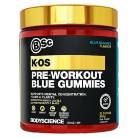 K-OS Pre Workout by BodyScience Blue Gummies Flavour