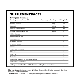 Scorch - MAN Sports: Nutritional Panel