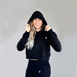 Burner Body Black Hoodie Crop