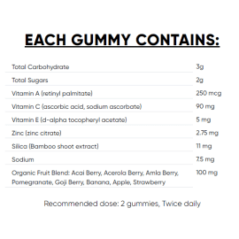 Superfruit Gummies by Goli Nutrition Nutritional Panel