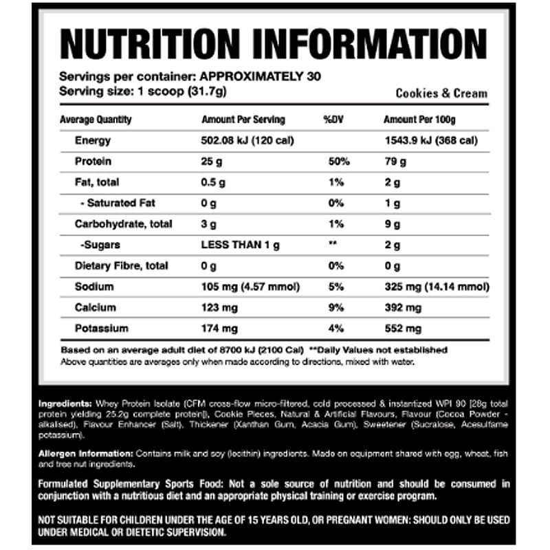 Precision Nutrition Whey Isolate Protein