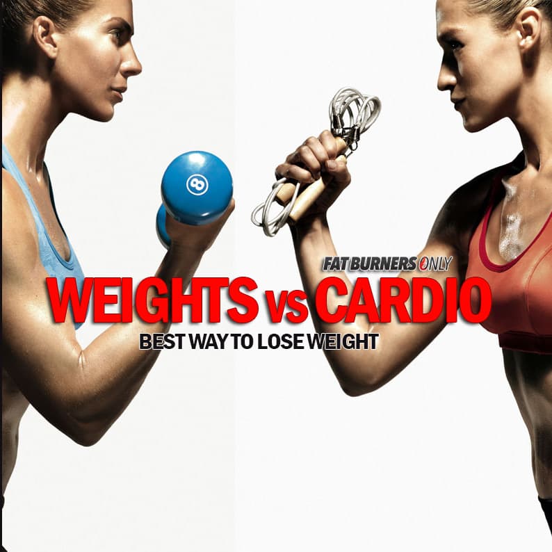 fat burners only wieghts vs cardio